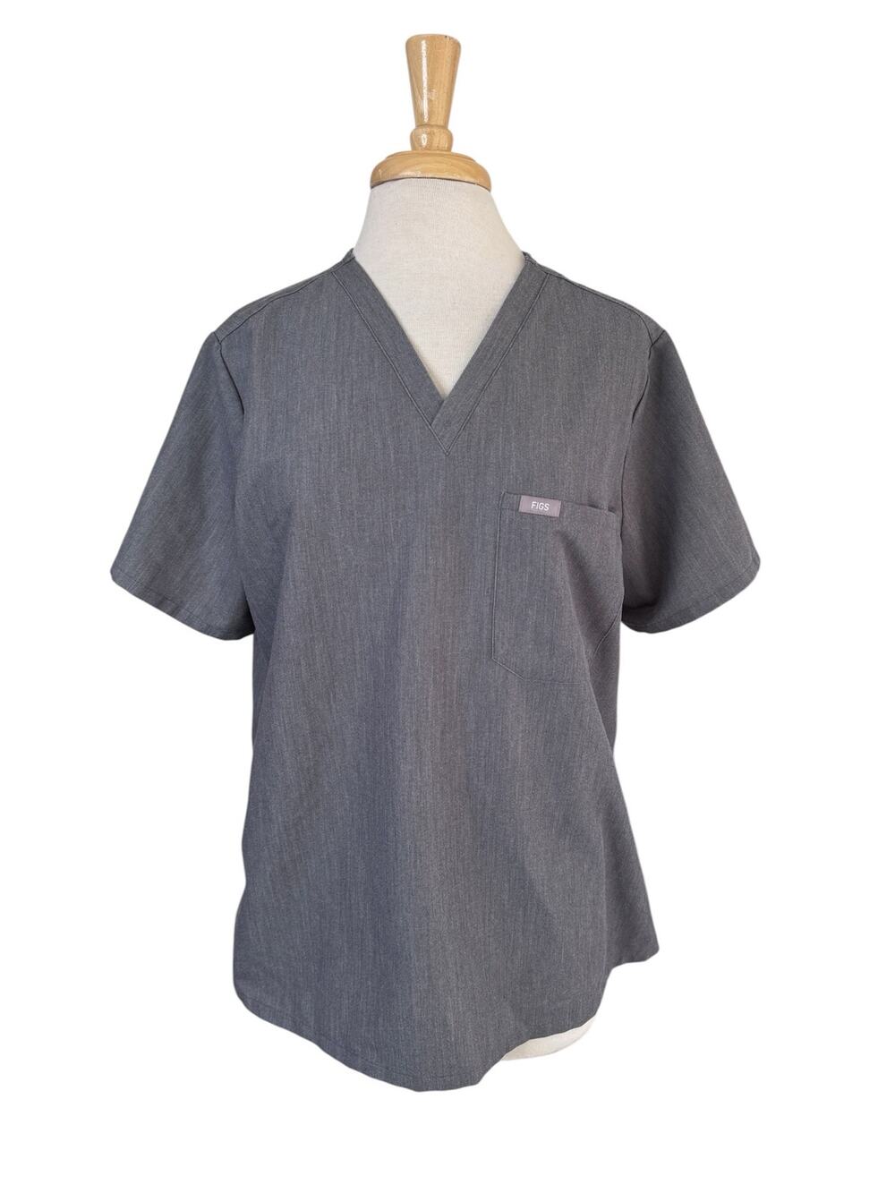 FIGS Catarina One-Pocket Scrub Top in Graphite Gray Size XL Womens #1000211